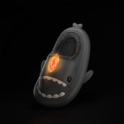 Sharkicks Basic - Hiver, Chaussons Requins Kaiju de Feu, Talon Ouvert